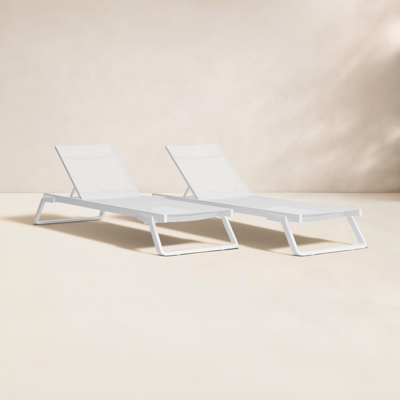 Holli 28.34'' Outdoor Chaise Lounge, White