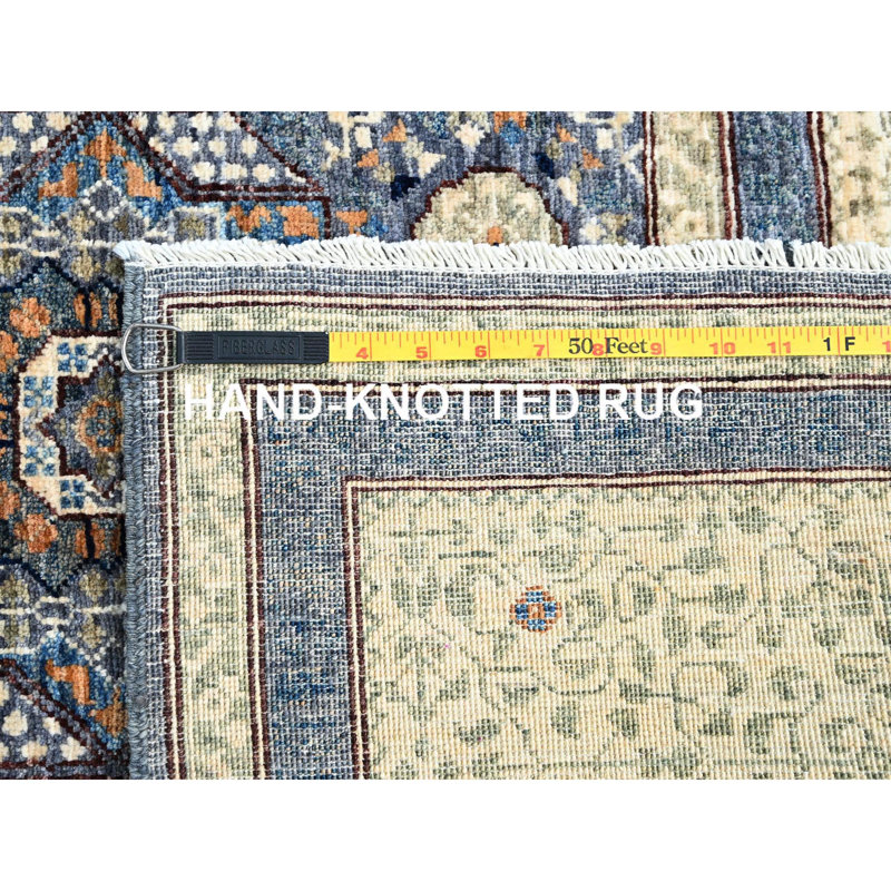 Tapis oriental en laine noué à la main 9 pi x 12 pi gris dynastie mamelouk 7787ED08770F4139B97DBADDC6AE8E15