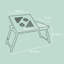 Bamboo Laptop Desk, Height Adjustable Foldable Bed Table, 5 Tilting Angles, Natural
