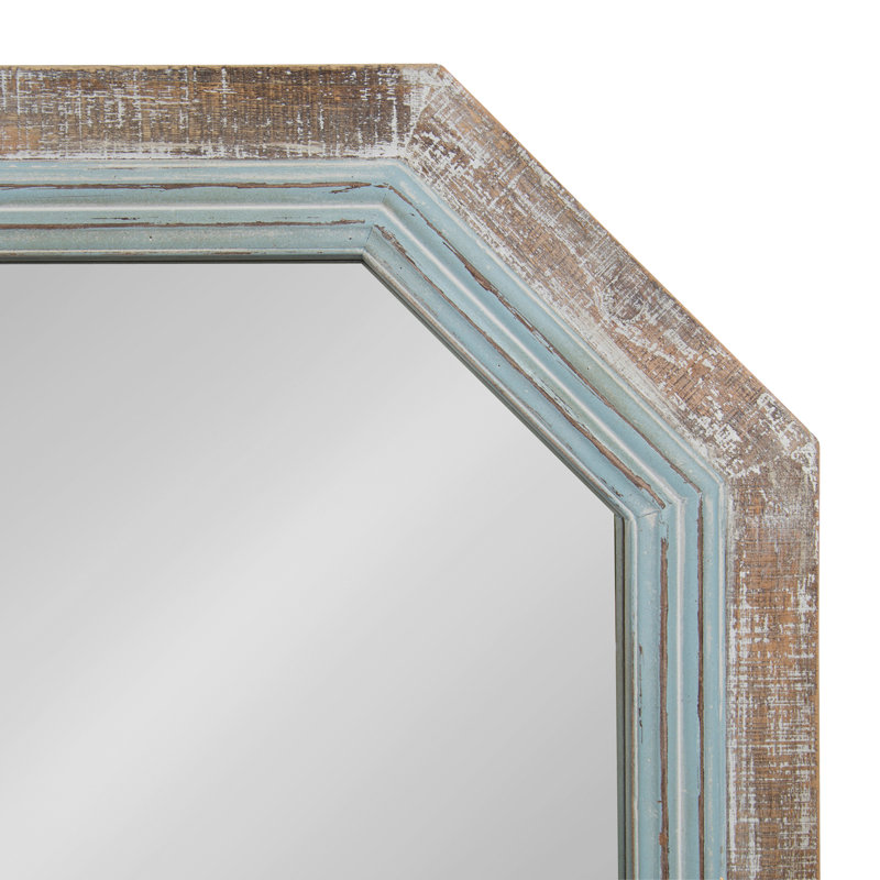 Miroir d'appoint Farmhouse, Bleu/brun