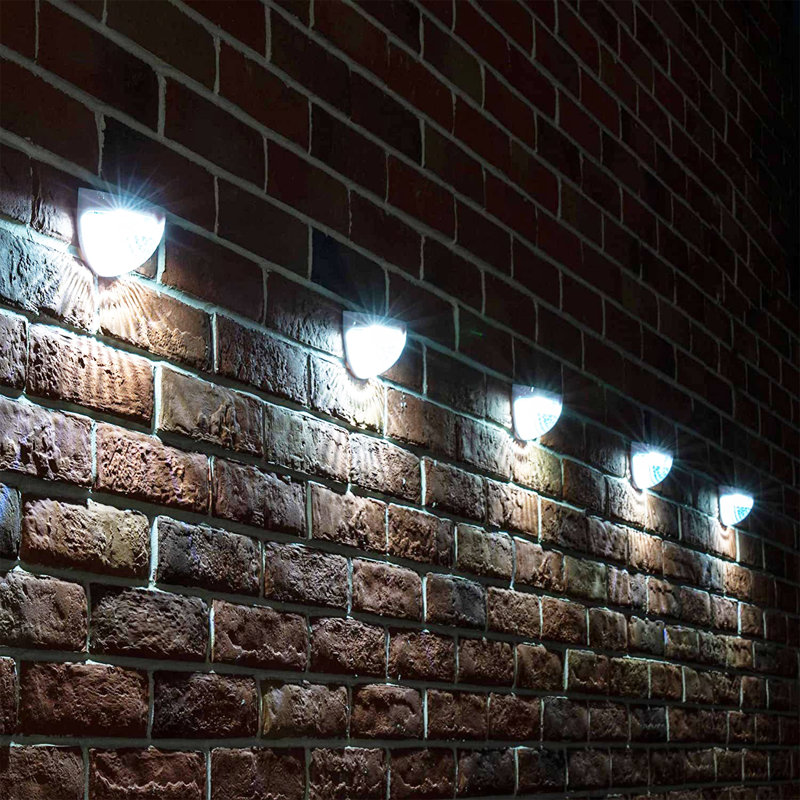 Solar Powered Integrated LED Deck Light, White, 2.76" H x 3.94" W