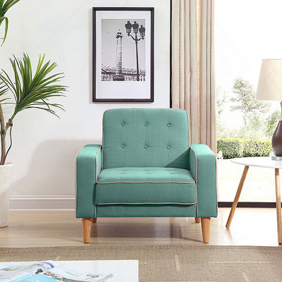 Fauteuil lit contemporain sarcelle pour espaces confortables