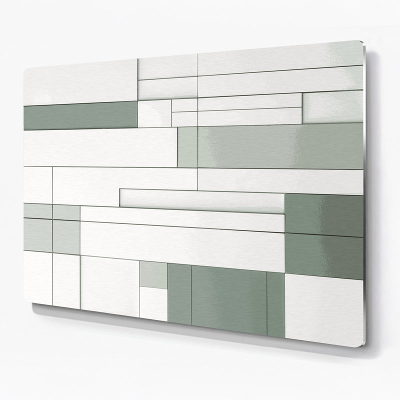 Minimalisme 36, art mural en métal beige, H 12 po x l 18 po