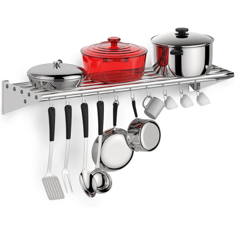 Pot Rack, 14cm H x 90cm W x 32cm D