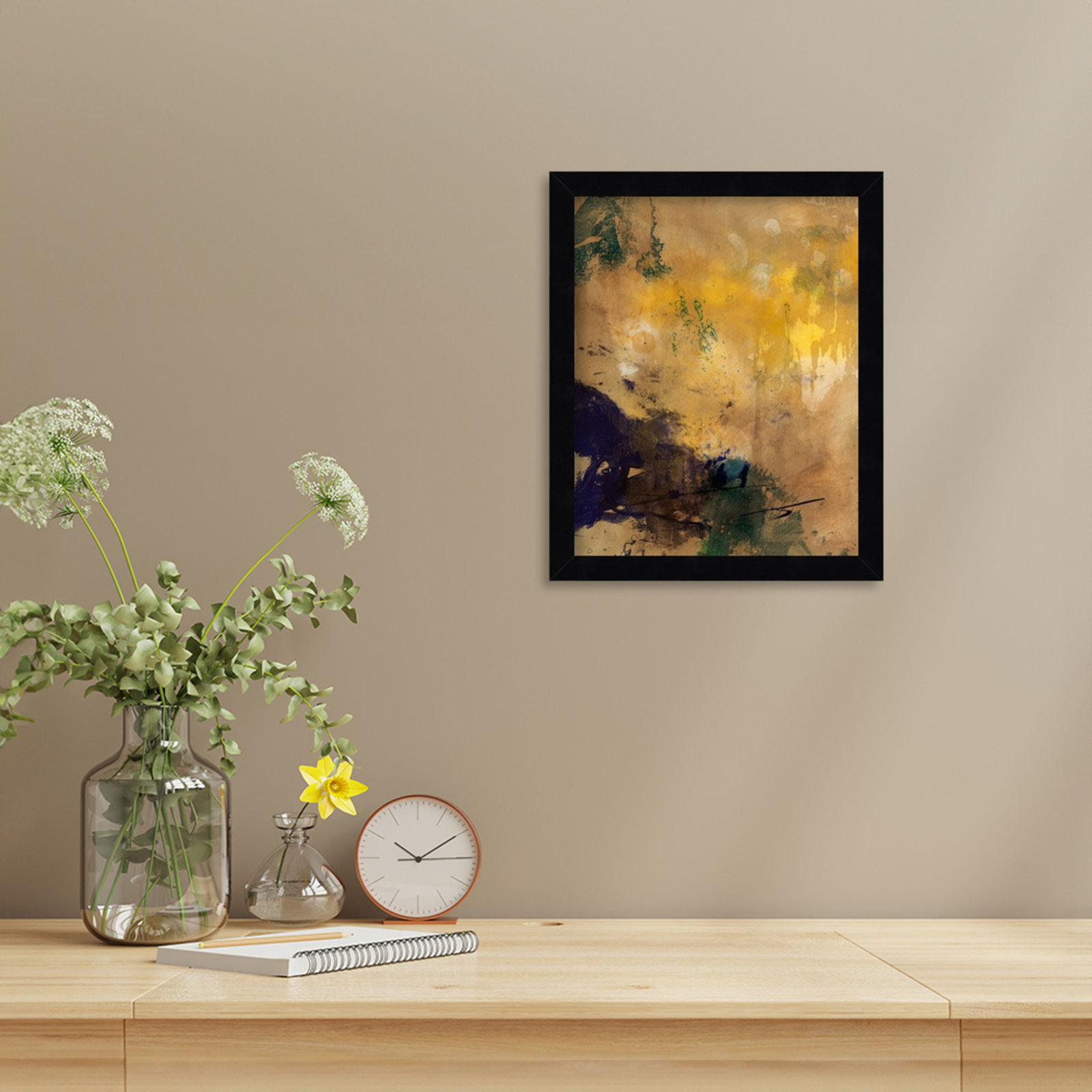Flagler "Amber Haze II" Print, Black, 13" H x 11" W
