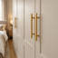 TRIXES 8-Pack 200 mm T-Bar Handles, Gold-Finish Stainless Steel - Modern T-Bar Handles for Furniture - Suitable for Kitchen Cupboards, Drawers, Bathroom Cabinets & More - Easy Installation