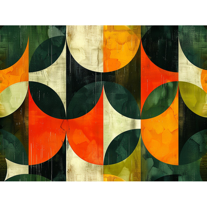 Abstract Art Creative Geometric Shower Curtain, 70" W x 93" L