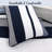 Tranquil Blue Gray Stripes Cotton Striped Quilt-1487322986