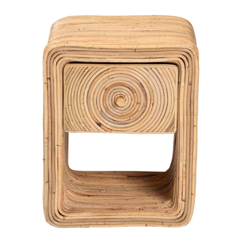 Table de chevet 1 tiroir Bohemian Rattan