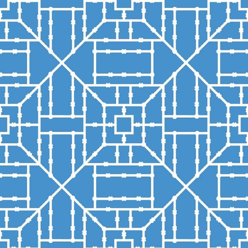 The Blush Label Bamboo 10' L x 24" W Wallpaper Roll, Blue, Non-pasted
