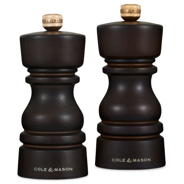 Ensemble moulin à poivre et sel 8 po Cole & Mason London, H 8,66 po x l 2,28 po x P 2,28 po, Chocolat