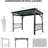6.5X12ft Hardtop Grill Gazebo, Outdoor Bbq Gazebo With 2 Side Shelves And Sloping Galvanized Steel Roof, Metal Permanent Grill Canopy With Ceiling Hooks For Patio, Lawn, Backyard, Deck-123163230