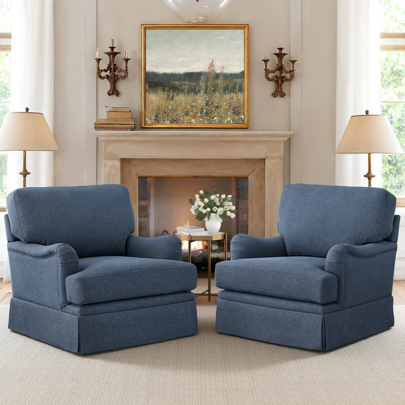 Fauteuil d'appoint pivotant avec coussin amovible Muro Modern, Bleu très foncé