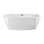 Baignoire de trempage autoportante en acrylique 67 "avec drain et plateau en bambou 67" Streamline