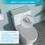 Toilette une pièce en céramique avec surface lisse - chasse puissante, blanc, 28,97 po P x 16,19 l 28,73 H nécessitant peu d'entretien, profond et grand