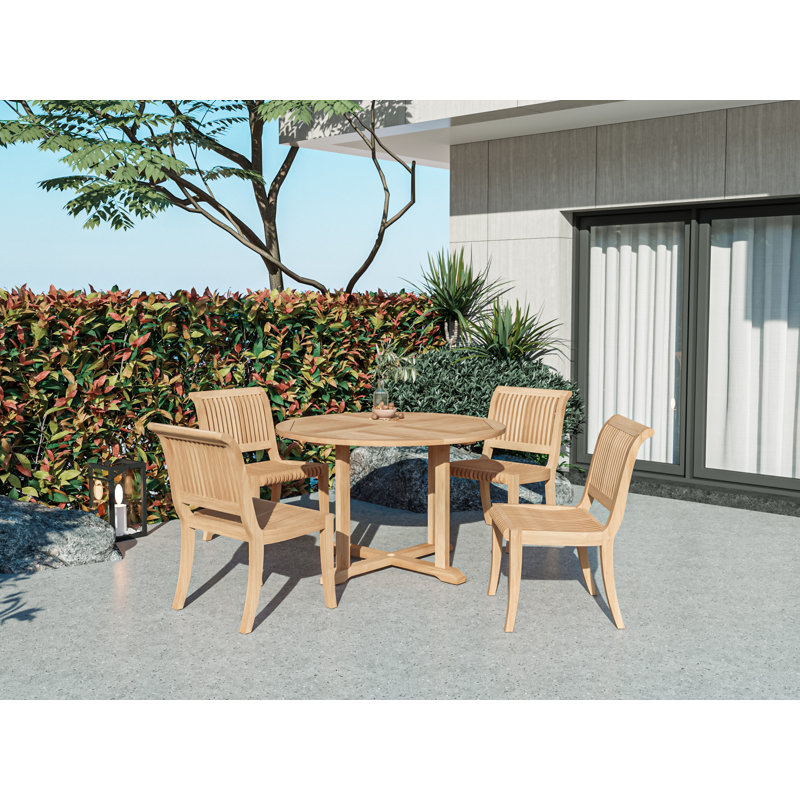 Stacking Teak Patio Dining Chair