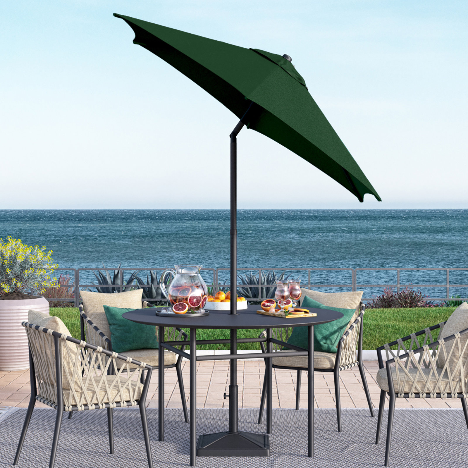 Toscana 90'' Outdoor Umbrella, Hunter Green