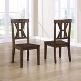 Demone Solid Wood Cross Back Dining Chair