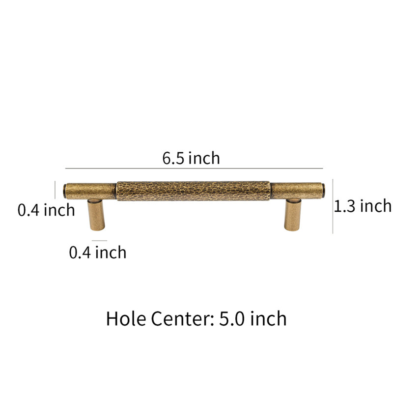 5” Centre to Centre Vintage Hammered Handle Multi-Piece Set, Bronze