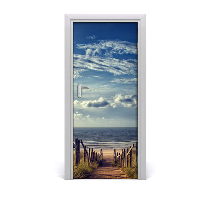Way To The Beach Door Decal