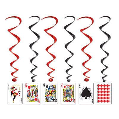 Playing Card Whirls - Pack of 6