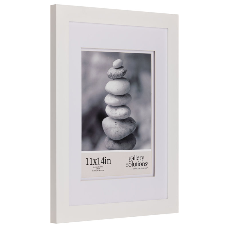 Classic White Wood 11x14 Floating Tabletop and Wall Frame