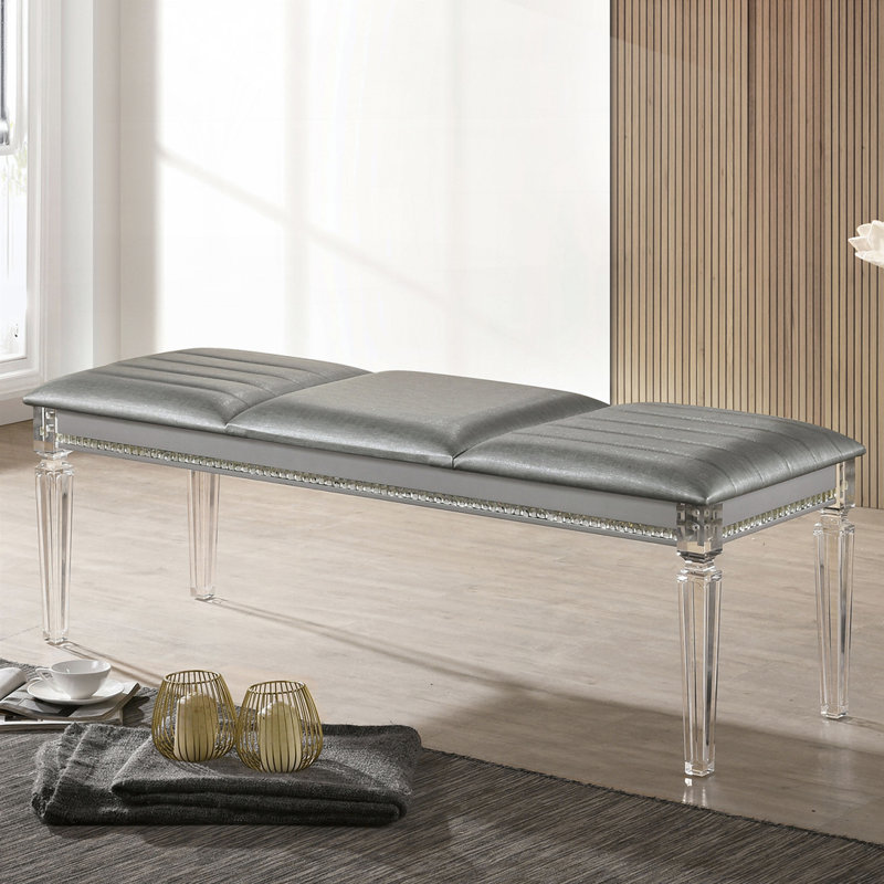 Banc antique classique argenté 1pc