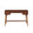 Counter Height Writing Desk In Brown With Walnut Veneer And Storage Shelves Finished Mid-century Look