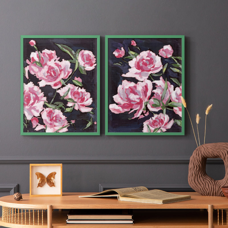 «Meer Rosa I», reproduction encadrée de qualité supérieure - prête à être accrochée - aucun clou requis - aucun clou requis