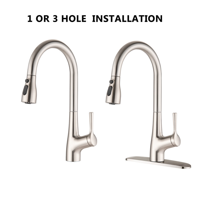 JOYHOPE Kitchen Faucet, Brushed Nickel