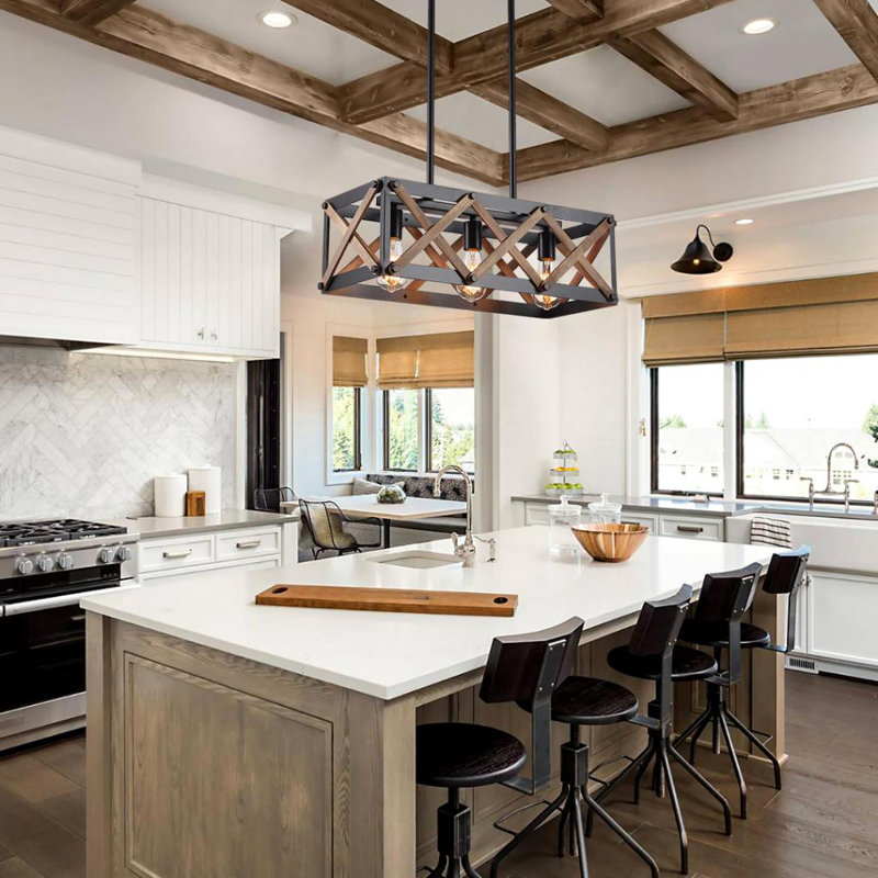 Mosinee 3 - Light Brown Kitchen Island Pendant