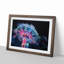 Fairground Swing at Night in Abstract - Picture Frame Graphic Art Print-55726085-55726083