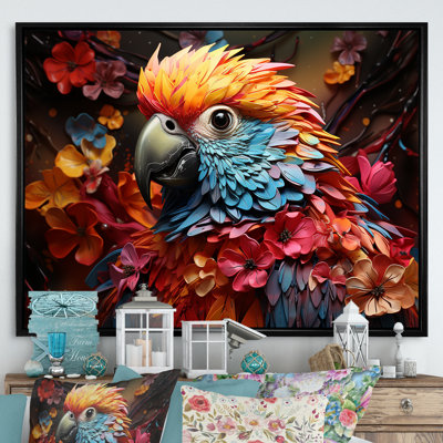 Perroquets tropicaux Rhapsody - perroquet, art mural sur toile