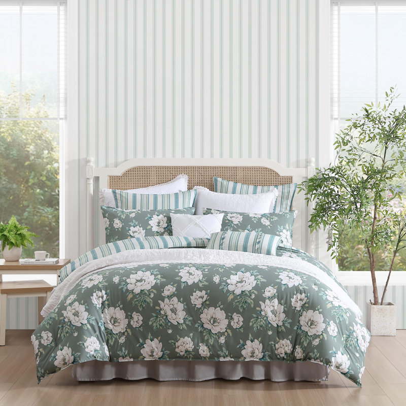 Ensemble d'édredon en coton Laura Ashley Wisley, Édredon simple + 4 pièces supplémentaires