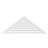 Triangle Surface Mount Non-Functional Brickmould Frame PVC Gable Vent 6/12 Pitch-43315777