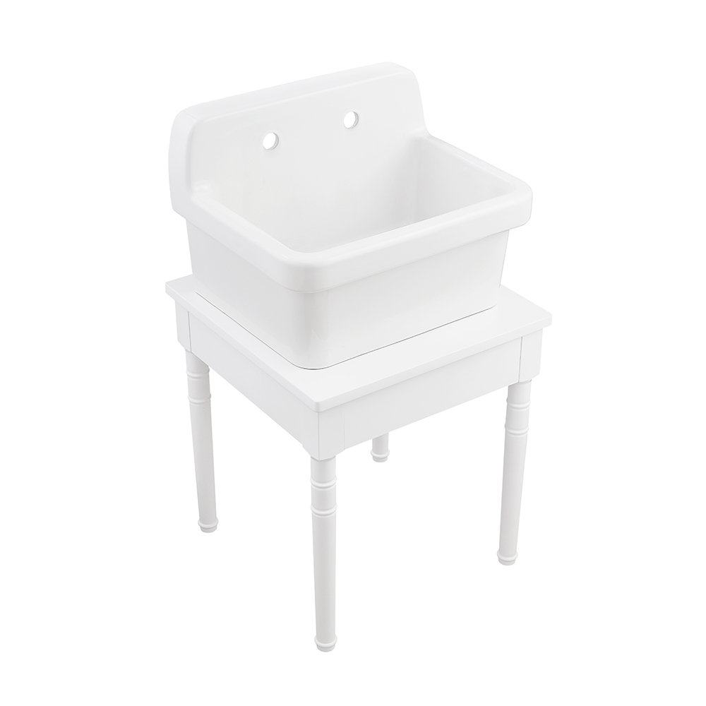 ELLAI Solid Wood Table Laundry Sink Table Freestanding for 24inch