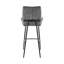 Tabourets de bar confortables au fini gris anthracite, finition en métal, sièges de maison modernes