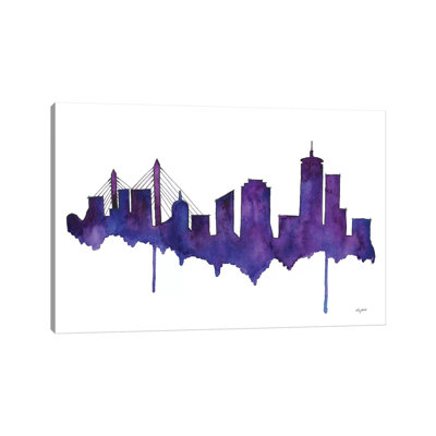 «Boston Skyline» par Kelsey Mcnatt - Toile tendue avec châssis sur toile tendue