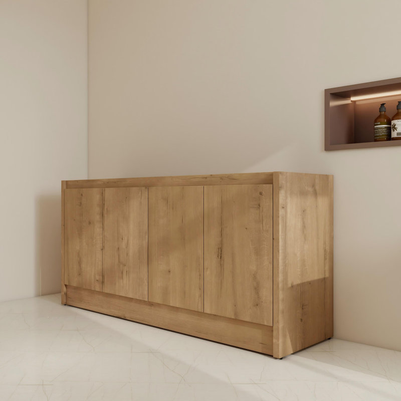 Base de meuble-lavabo double 60 po avec tablettes réglables 60 po