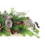 Holiday Centerpiece with Evergreens, Pinecones and Bows