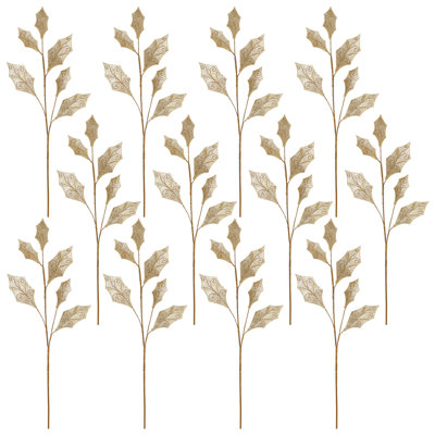 Elegant Holly Leaf Spray, Set Of 12 – 32 Inches