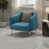 Similicuir bleu lac