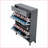 Shoe Cabinet, Slate Gray Freestanding Entryway Organizer with 2 Flip Drawers | Contemporary | MDF Wood-1151695552