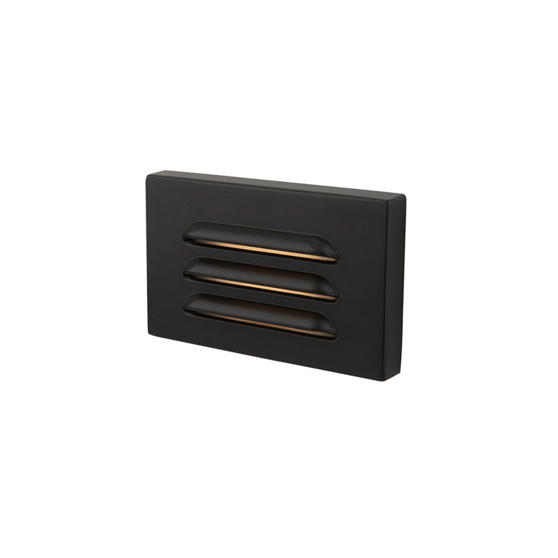 Marchepied intégré en métal à basse tension DEL, Noir / Bronze, 2700 K