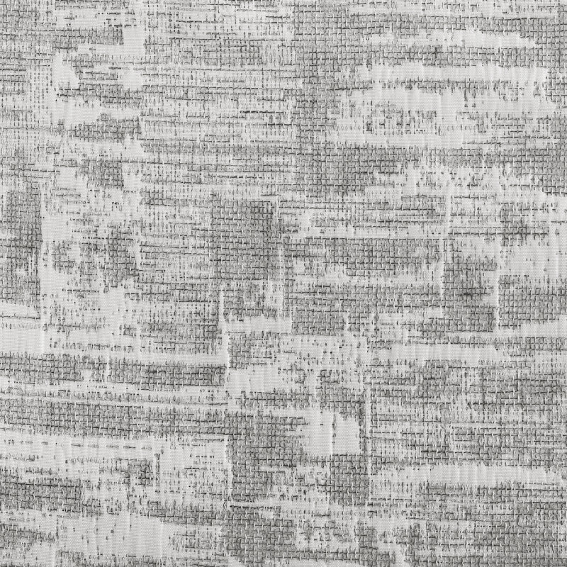 Sun Zero Parrish Distressed Grid Thermal Extreme 100% Blackout Grommet Curtain Panel, Gray, 40" W x 84" L
