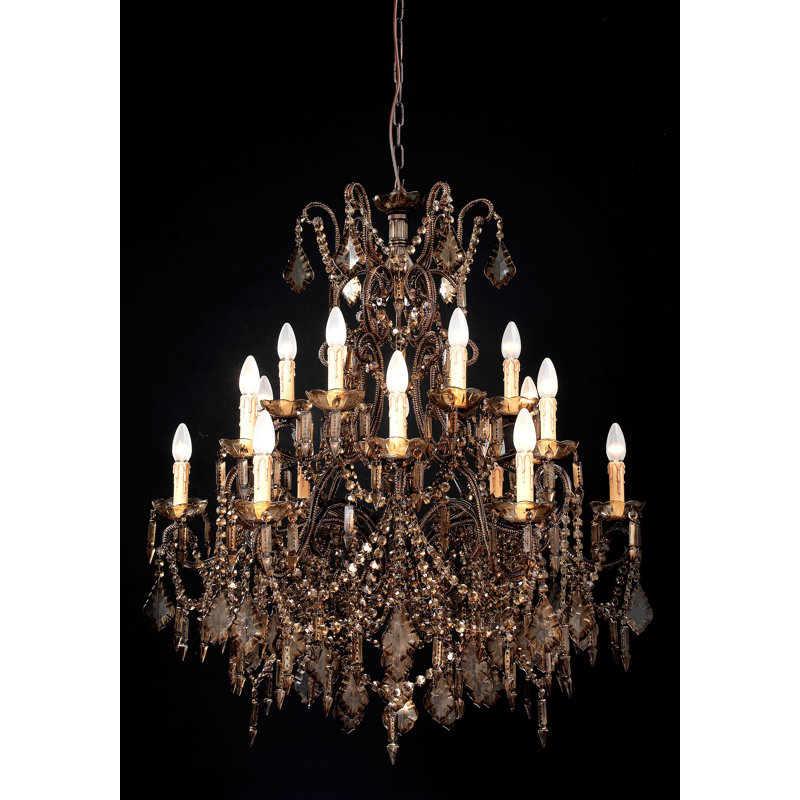 18 - Light Candle Style Tiered Chandelier