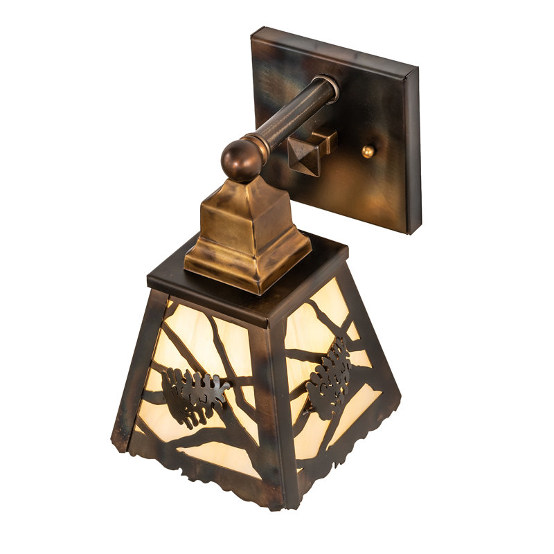 6" Wide Spruce Pine Wall Sconce