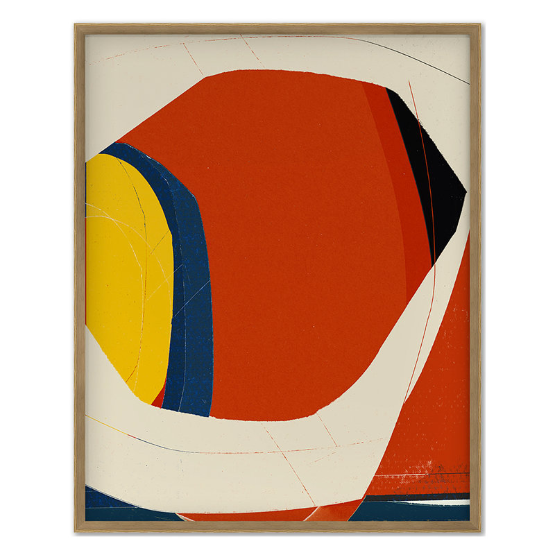 Oddment Collection 10 Print by Todaro, Katie, 40'' H x 32'' W, Oak Single Picture Framed