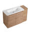 Meuble-lavabo autoportant écologique avec rangement à fermeture en douceur