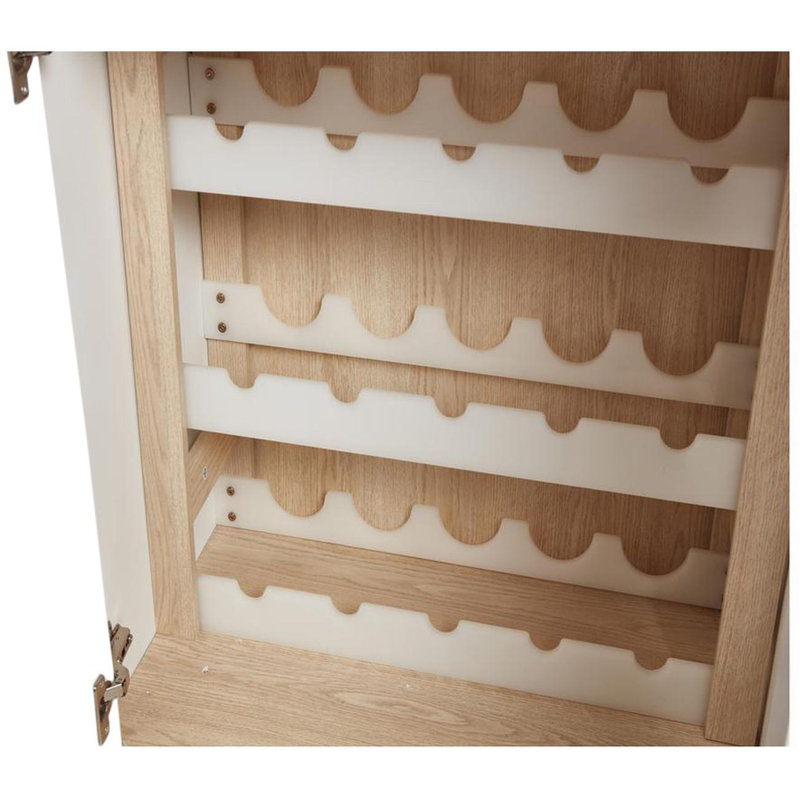 Gregg Display Cabinet, White/Oak 